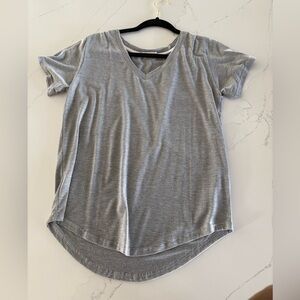 The hanger size, small V-neck T-shirt